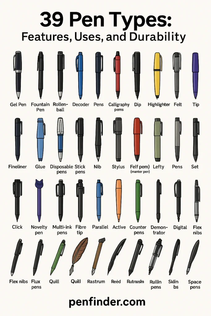 Pen types